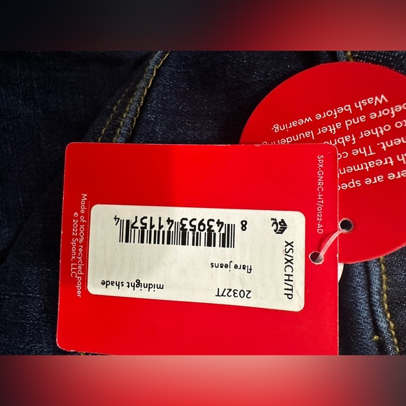 Spanx Flared Jeans in Midnight Shade XST - Picture 6 of 13